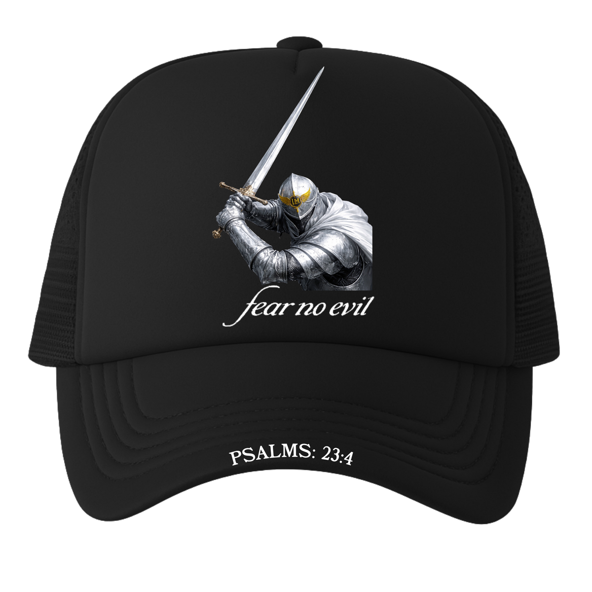 Fear No Evil Knight Trucker Hat